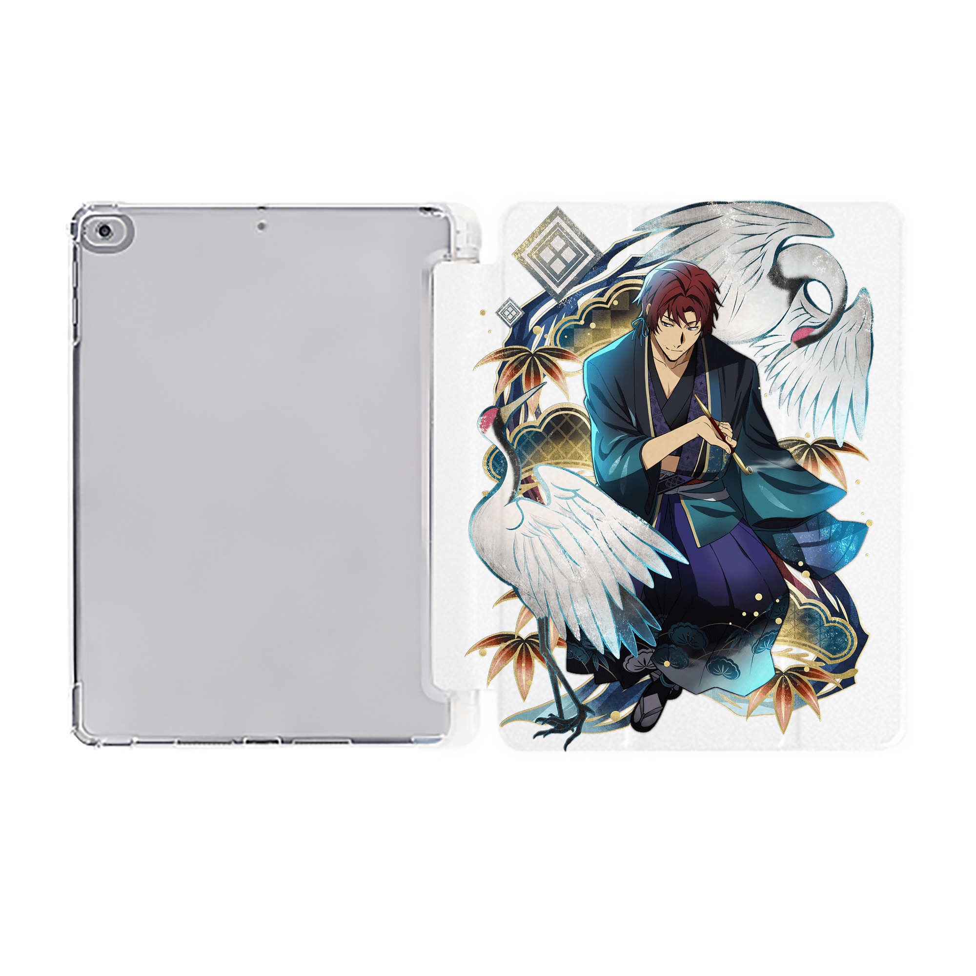 （画像用） 文豪ストレイドッグス Bungo Stray Dogs IPad ケース ペン収納付き 三つ折りスタンド PUレザー×シリコン 対応機種9.5/10.5/10.9インチ